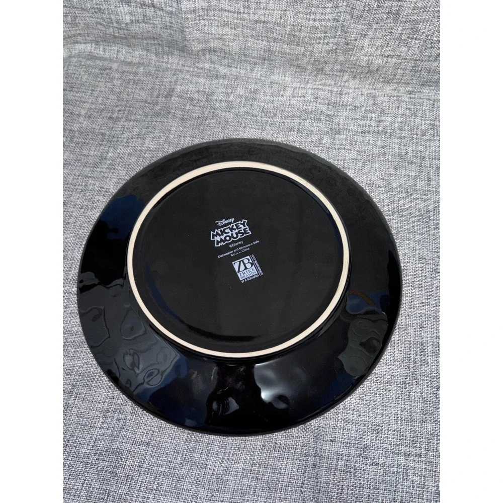 Disney Mickey Mouse Halloween Pumpkin Plates Set of 2 Black Orange Zrike Brands
